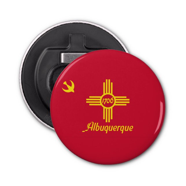 Flagga Albuquerque, öppnare för New mexico Flaska (Framsidan)