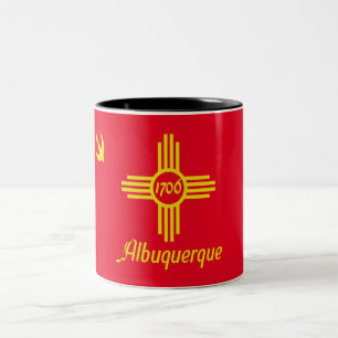 flagga Albuquerque Två-Tonad Mugg