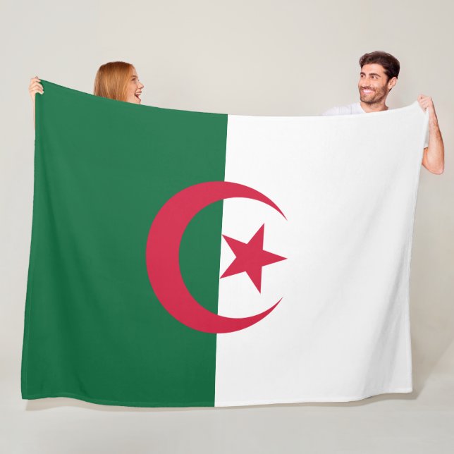 Flagga Algeriet Fleecefilt (På plats)