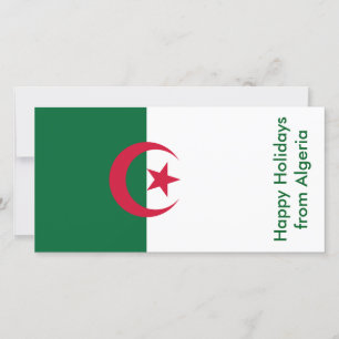 Flagga Algeriet, Glad helg från Algeriet Julkort
