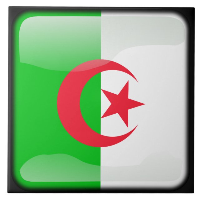 Flagga Algeriet Kakelplatta (Framsidan)
