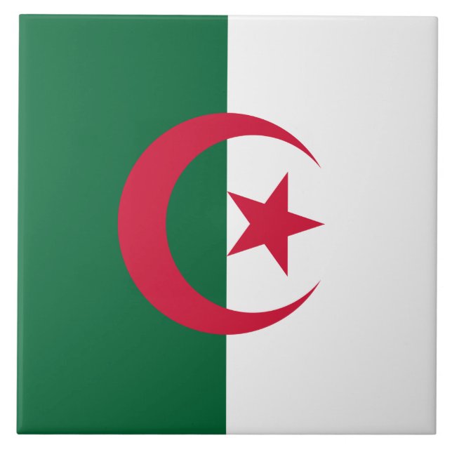 Flagga Algeriet Kakelplatta (Framsidan)