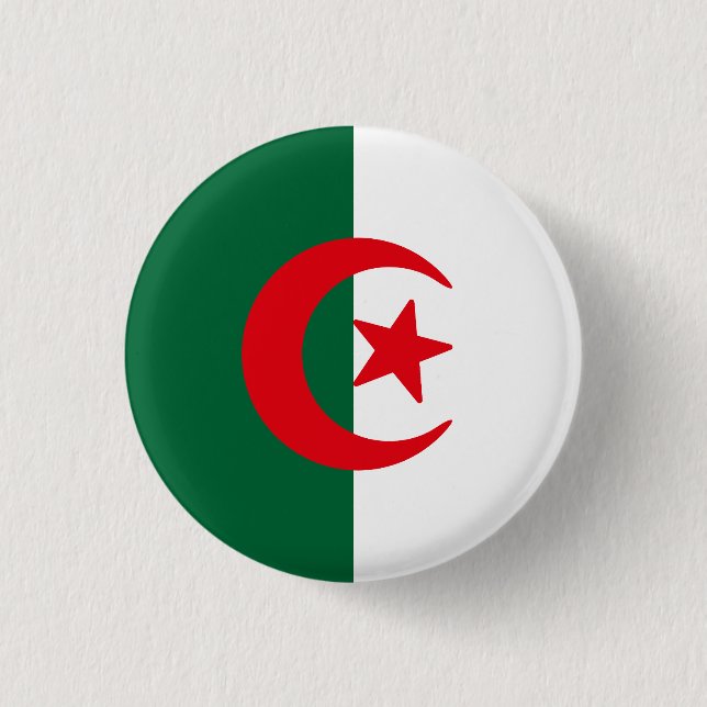 Flagga Algeriet Knapp (Framsida)