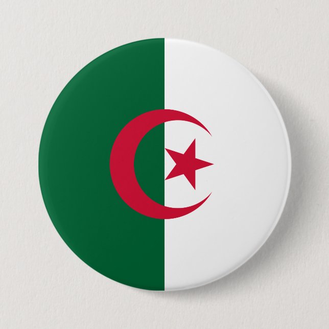 Flagga Algeriet Knapp (Framsida)