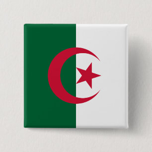 Flagga Algeriet Knapp