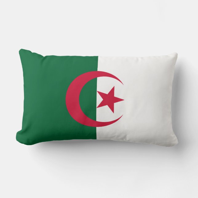 Flagga Algeriet Lumbarkudde (Framsida)