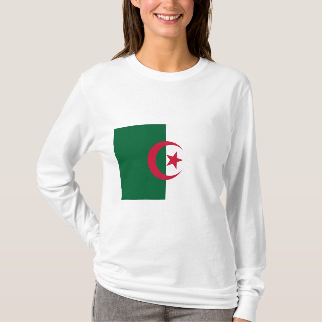 Flagga Algeriet T Shirt (Framsida)