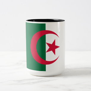 Flagga Algeriet Två-Tonad Mugg