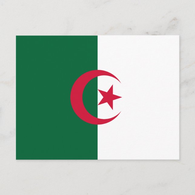 Flagga Algeriet Vykort (Framsida)