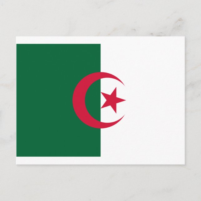 Flagga Algeriet Vykort (Framsida)