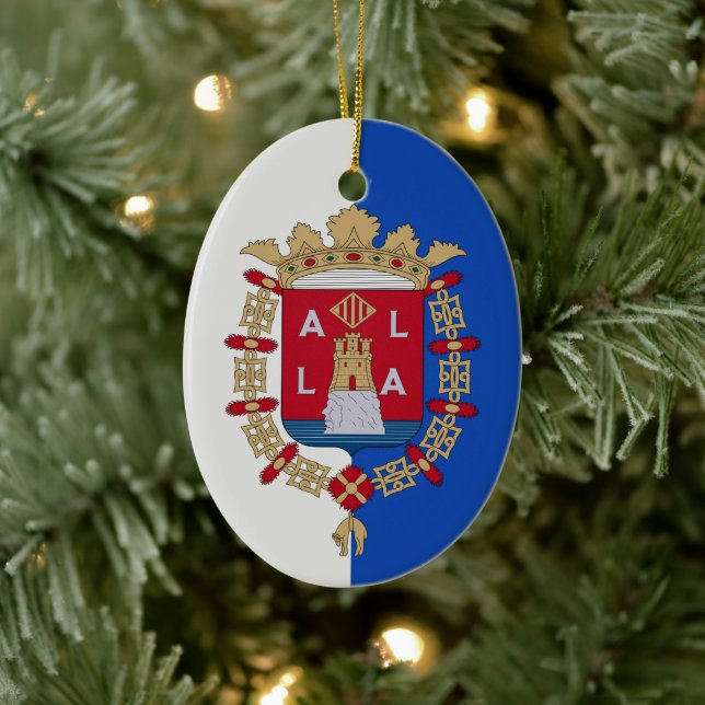 Flagga Alicante, Spanien Julgransprydnad Keramik (Träd)