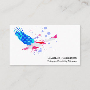 ** Flagga American Eagle Red White + Blue USA Visitkort