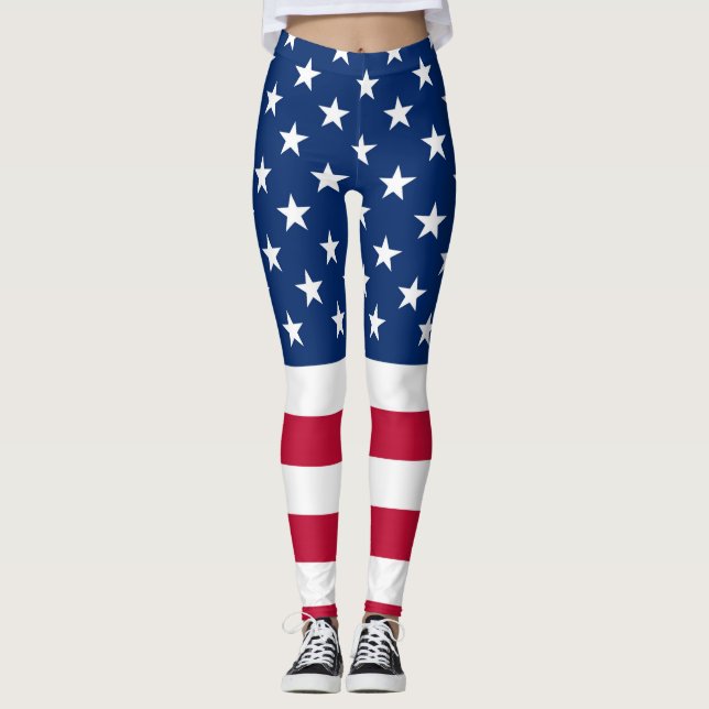 Flagga Amerikanska land resa Leggings (Framsida)