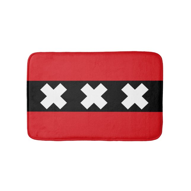 Flagga Amsterdam, Nederländerna Badrumsmatt Badrumsmatta (Framsidan)