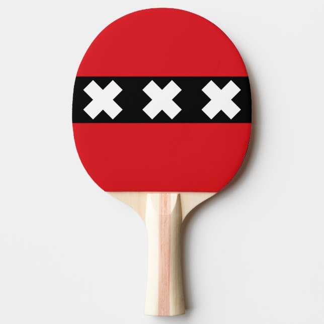 Flagga Amsterdam, Nederländerna Ping Pong Paddle Pingisracket (Framsidan)