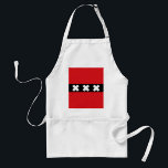 Flagga Amsterdam, Nederländerna Tote Bag Förkläde<br><div class="desc">Apron med flagga av Amsterdam,  huvudstad i Nederländerna,  röd och svart flagga med tre vita Saint Andrew's kor i mitten</div>