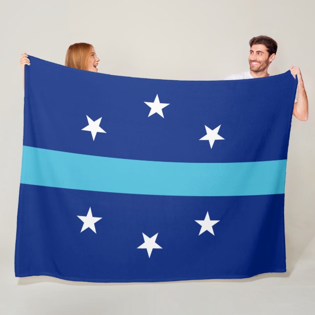 Flagga Anaheim (Kalifornien, USA) Fleecefilt (På plats)