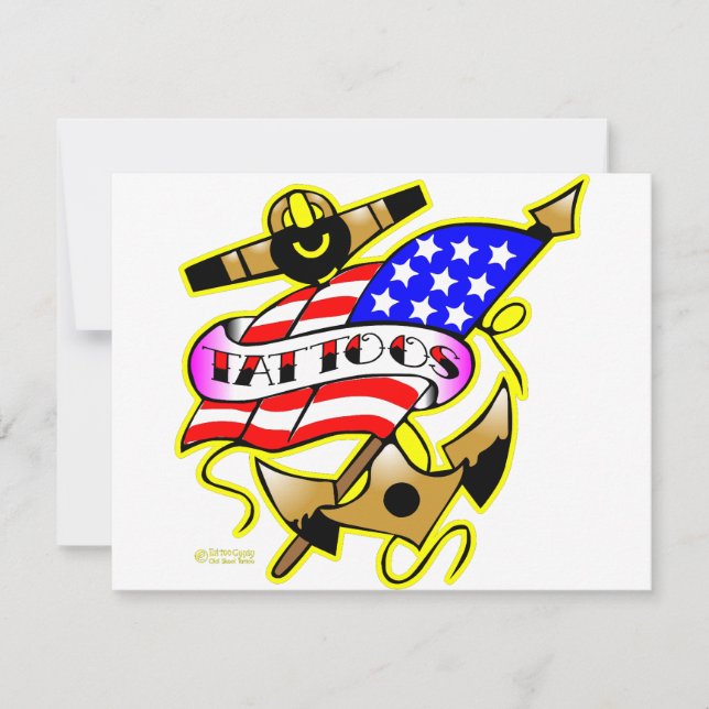 Flagga Anchor Tattoo (Framsida)