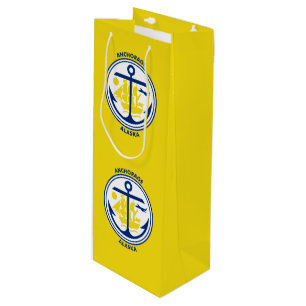 Flagga Anchorage, Alaska Vin Gift Bag