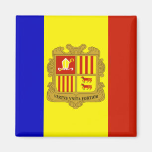Flagga Andorra Magnet