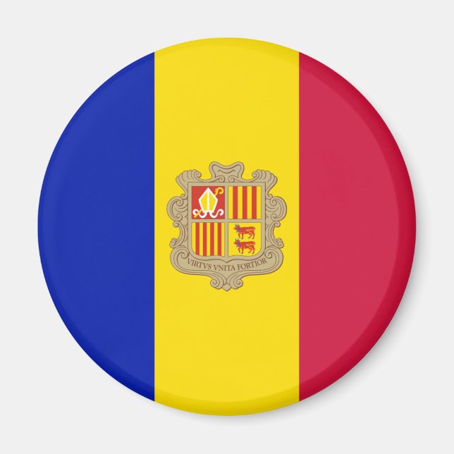 Flagga Andorra Magnet (Framsidan)
