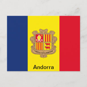 Flagga Andorra Vykort