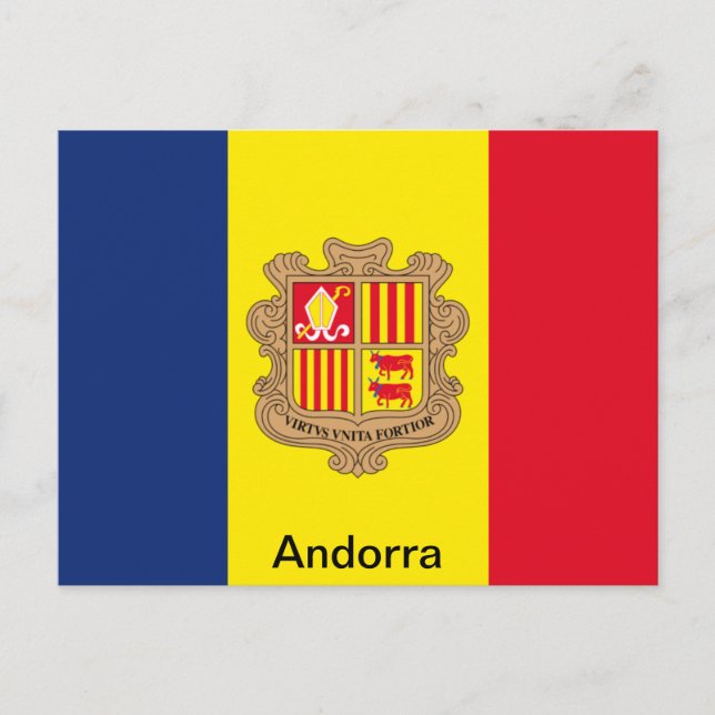 Flagga Andorra Vykort (Framsida)