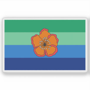 Flagga Angasr State, Palau Klistermärken