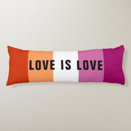 Flagga anpassningsbar Lesbisk för HBT-regnbåge Kroppskudde