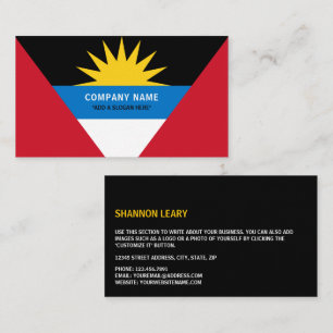 Flagga Antigua och Barbuda, Antiguan Barbudan Visitkort