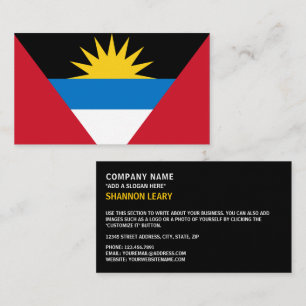 Flagga Antigua och Barbuda, Antiguan Barbudan Visitkort