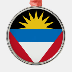 Flagga Antigua och Barbuda Julgransprydnad Metall