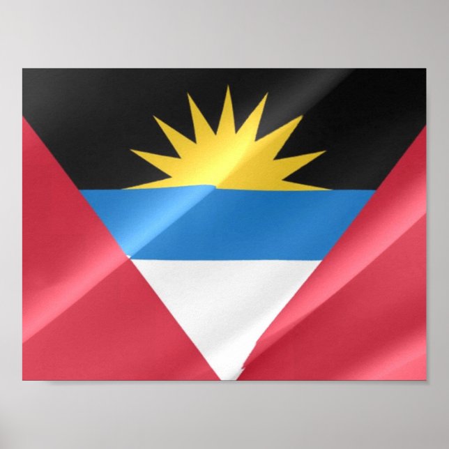 FLAGGA . Antigua och Barbuda - Poster (Framsidan)