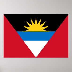 Flagga Antigua och Barbuda Poster