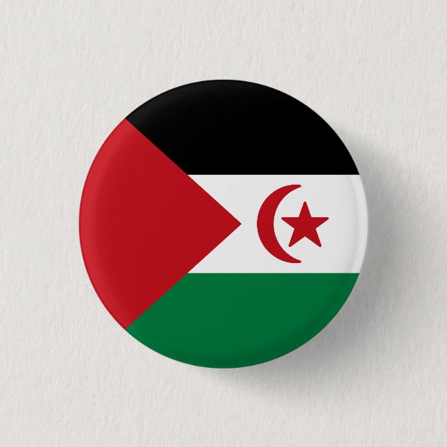 Flagga: Arabrepubliken Sahara Knapp (Framsida)