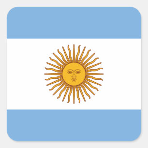 Flagga Argentina - Bandera de Argentina Fyrkantigt Klistermärke
