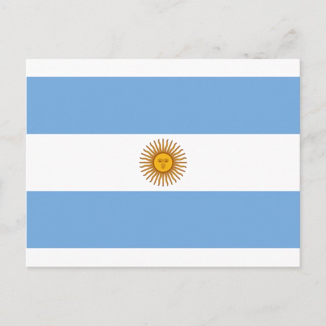 Flagga Argentina - Bandera de Argentina Vykort (Framsida)