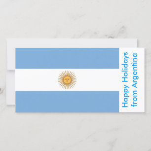 Flagga Argentina, Glad helg från Argentina Julkort