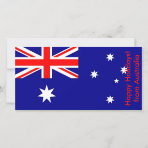 Flagga Argentina, Glad helg från Australien Julkort