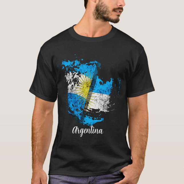 flagga Argentina T Shirt (Framsida)