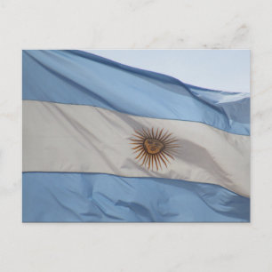 flagga argentina vykort