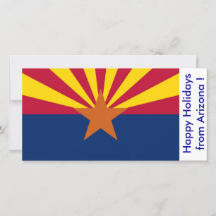 Flagga Arizona, Glad helg från USA Julkort