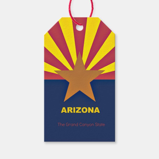Flagga Arizona Presentetikett (Framsidan)