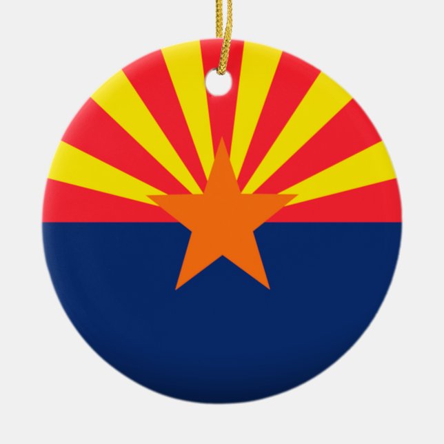 Flagga Arizona Round Ornament (Framsidan)