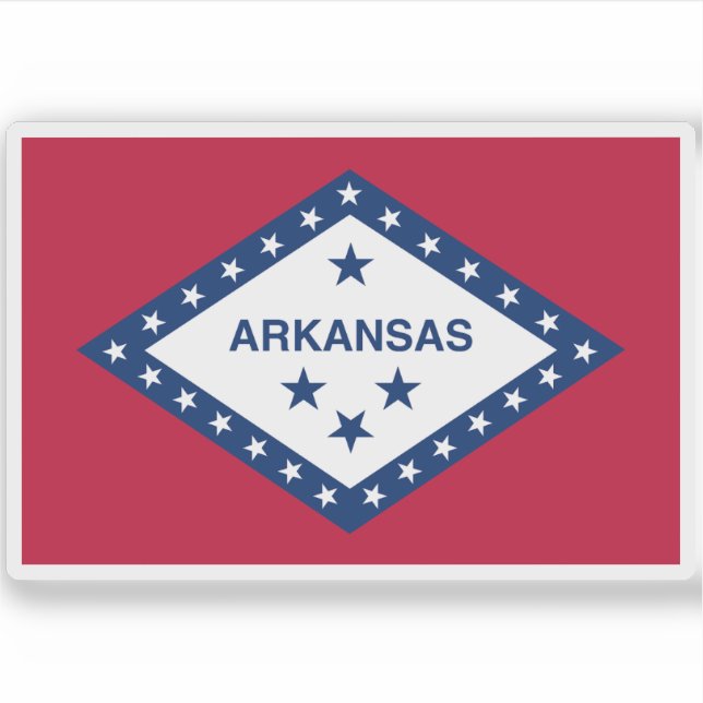 Flagga Arkansas Klistermärken (Framsida)