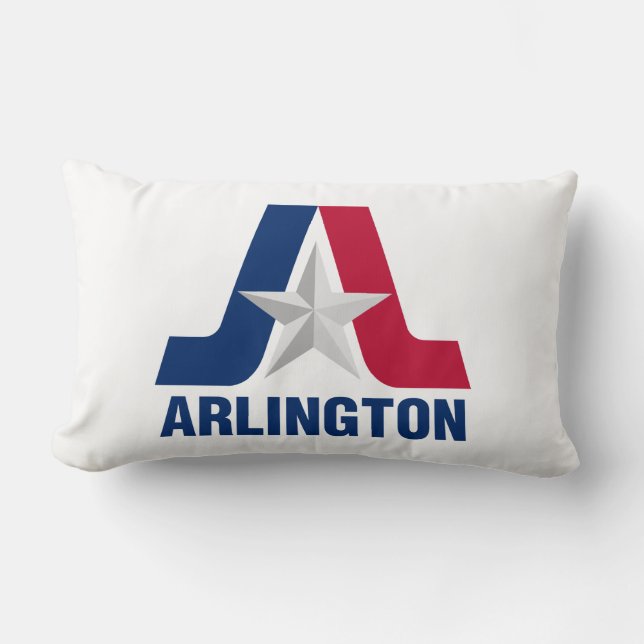 Flagga Arlington, Texas Lumbar Pillow Lumbarkudde (Framsida)