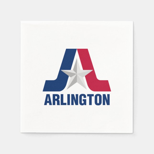 Flagga Arlington, Texas Napkins Pappersservett (Framsidan)