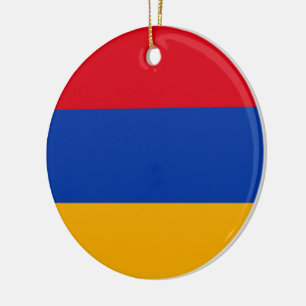 Flagga Armenien Julgransprydnad Keramik