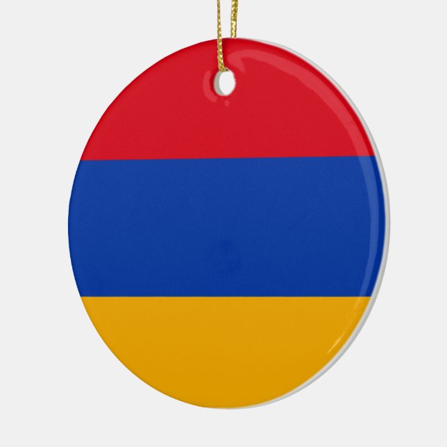 Flagga Armenien Julgransprydnad Keramik (Vänster)