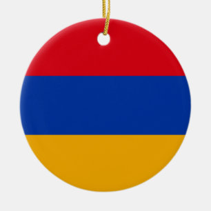 Flagga Armenien Julgransprydnad Keramik